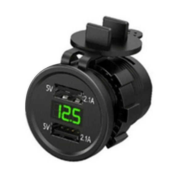 5V 4.2A Dual 2 USB Charger Socket Adapter Power Outlet 12V 24V Car Motorcycle