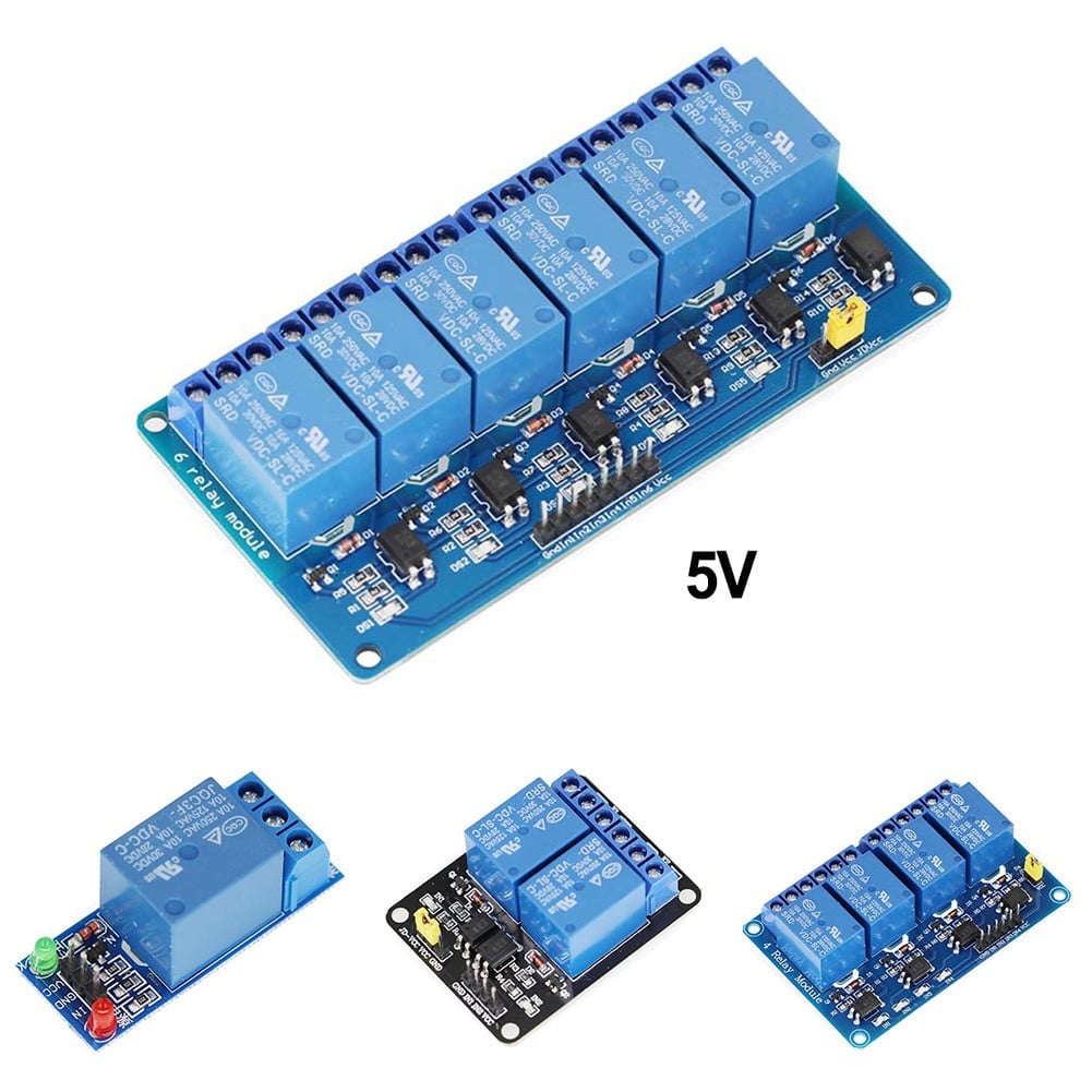 5V 4-Channel Relay Module Shield for Arduno PIC AVR DSP Electronic 5V 4 ...