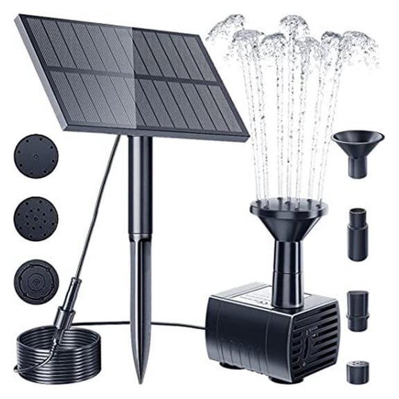 5V/5W DC 4.5-10V Solar Fountain Pump Efficient Solar Panel Solar Powered Pump For Bird Bath,Pond,Garden Pool And Other Places