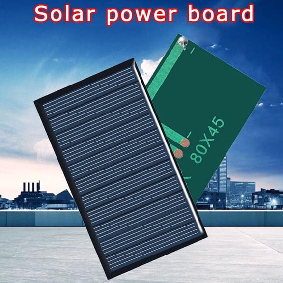 5V 75MA Mini Solar Panel, 80x45mm DIY Battery Cell System Charger for Educational Science Projects