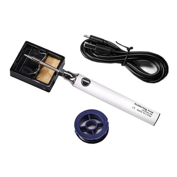 5V 8W Fast Charging Lithium Built-in Wireless Soldering Iron Set Portable Repair Welding Tools White