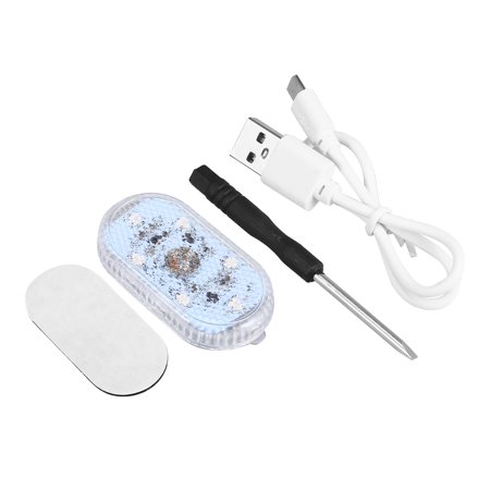 5V Car RV Boat Trailer Interior Ceiling Roof LED Lamp Lights Dome Light Kit w/ 6 LEDs and 1 USB Cable Blue Light