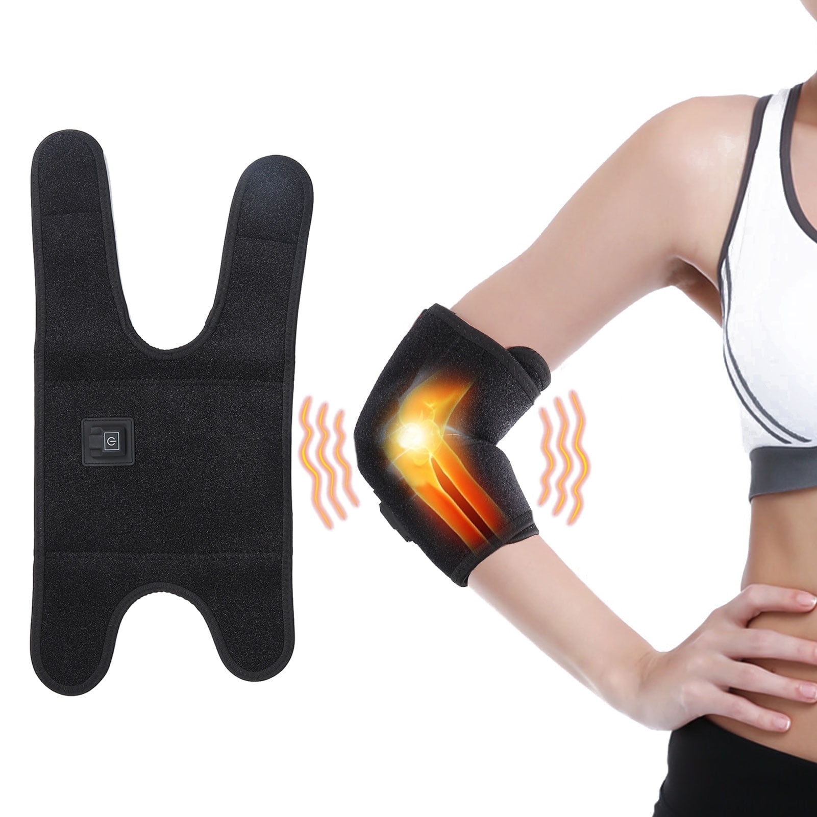 5V Elbow Brace Heat Adjustable Heating Elbow Wrap Pad with 3 Level Temperature Setting Hot for