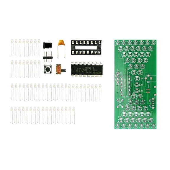5V Electronic Hourglass DIY Kit Funny Electric Production Kits Precise with LED Lamp Double Layer PCB Board 84X40mm