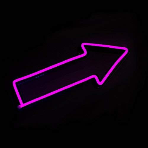 5V LED neon Sign Flamingo neon Light Cactus Arrow neon Light Sign for Wall Decoration neon lamp Room DIY Cloud neon Sign (Arrow)