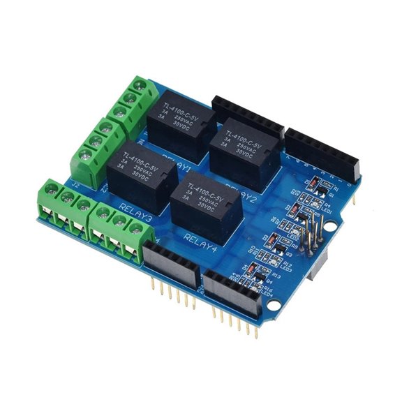 5V Optocoupler Relays Module 4 Channel Switching Device With LEDs And Screw Terminals For Automation