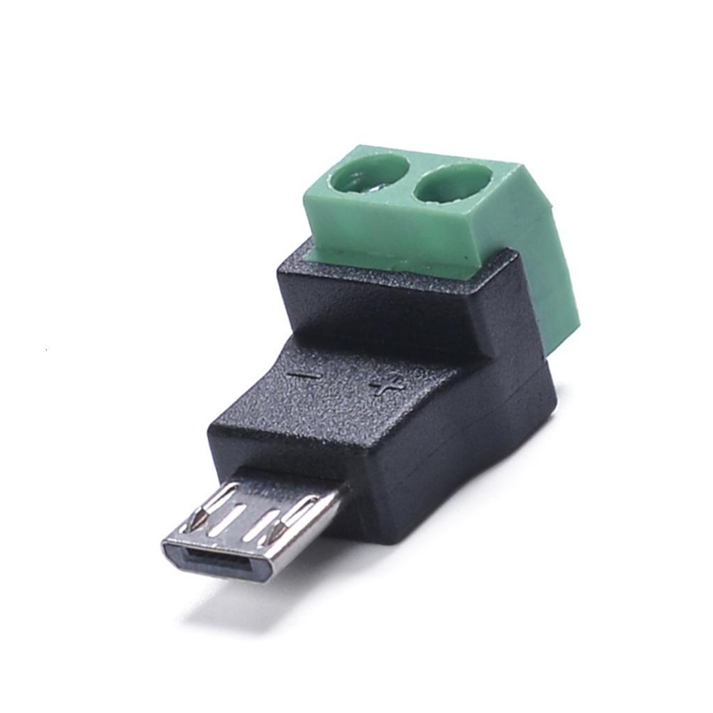 5V Power Adapters MicroUSB Male To 2Pin Terminals Charging Cable For Electronics Gadgets Accessories