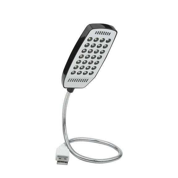 5V USB 28 LED Gooseneck Reading Light, Portable Computer Lamp with Switch, Black Flexibility Reigns