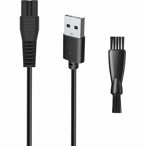 5V USB Charger Cable for Freebird Head Shaver Kit, Charger Cable Compatible with FlexSeries Electric Head Hair Shaver for Freedom Grooming Charging, with 1 Cleaning Brush, 3.3ft Power Cord