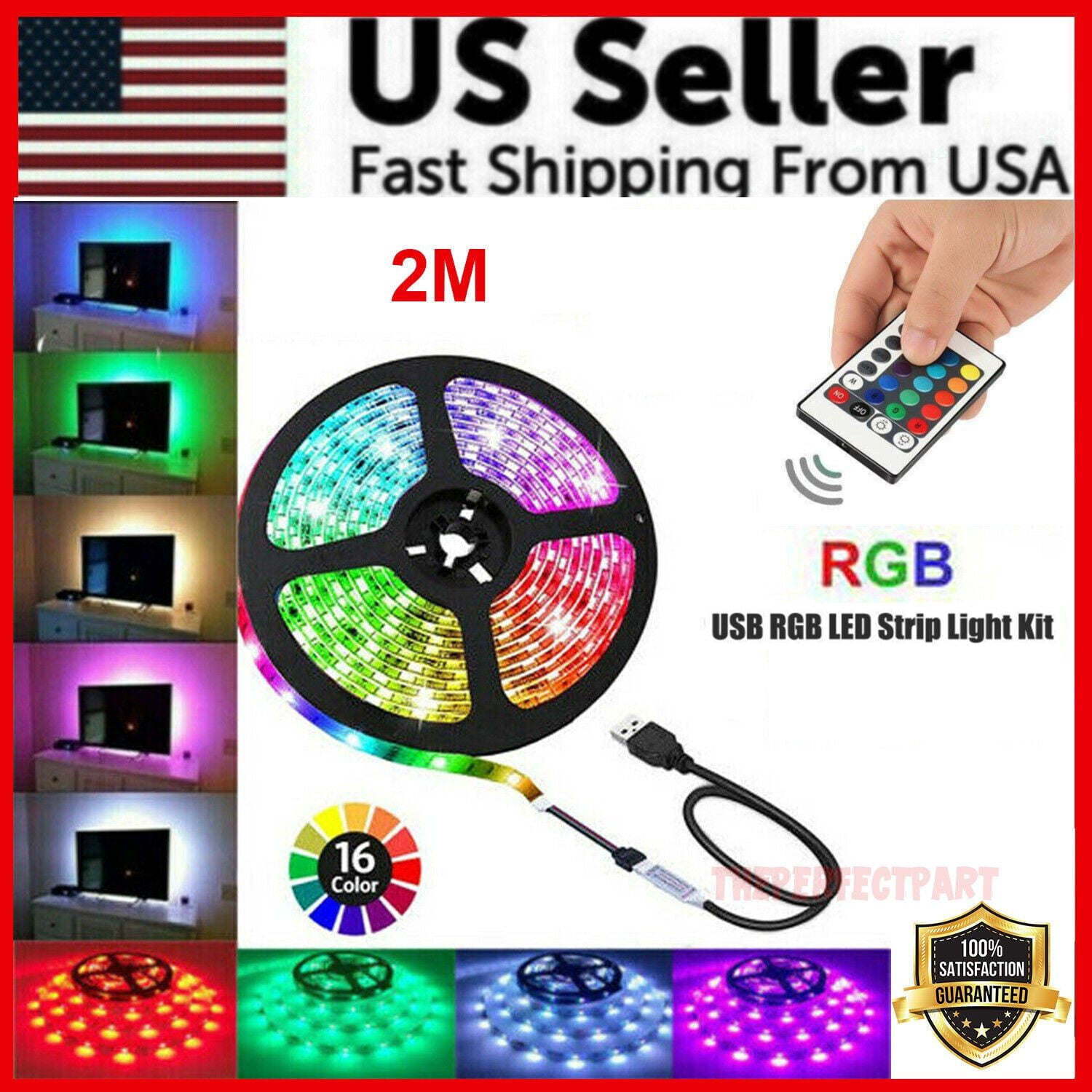 Mini Led Tv Back 5V USB LED Strip Lights TV Back Light 5050 RGB Colour Changing with ...
