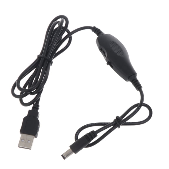 5V USB to 12V 6W 5.5x2.1mm Speed Control Cable with ON OFF Switch for Fan LED