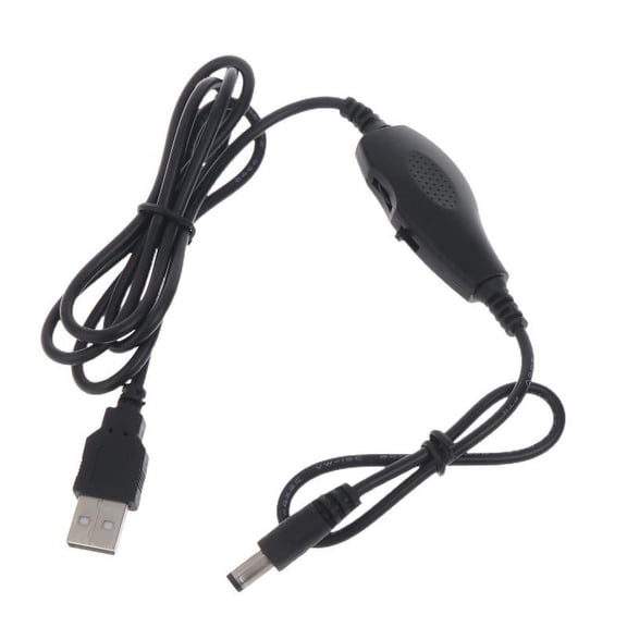 5V USB to 12V 6W Brightness Control Adjustable Speed Cable with ON OFF Switch for 12V Ceiling Fan Single Color LED Light