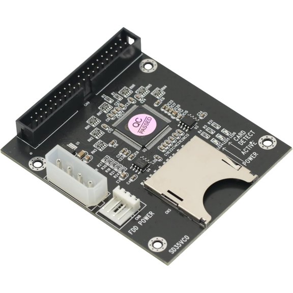 5V for SD Card Module to IDE3.5 40 Pin Disk Drive Adapter Board for Riser Card Capacity SDXD Card ATA IDE Module