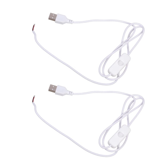 5V1A USB Male Connectors with Solderable 2 Pin Bare Ends Replacement Cable