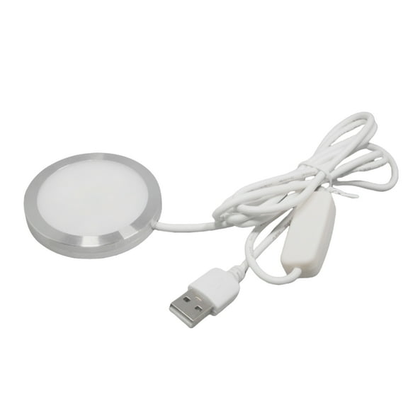 5V3W USB LED Light With 59mm Round Base Desk Lamp Energy Efficient Light Under Cabinet Puck Light