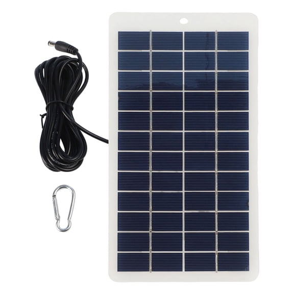 5W 12V Solar Panel With DC Port For Charging 12V Battery For Garden Lights