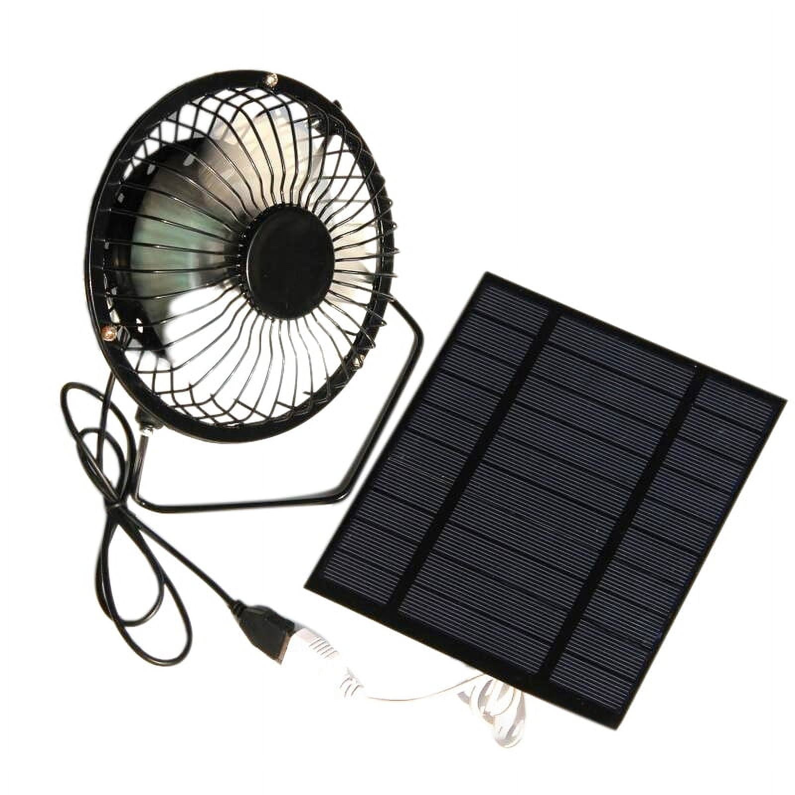 5W 5V Solar Panel Powered Fan, for Camping Yacht Dog House