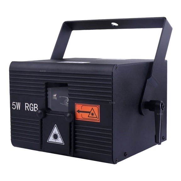 5W ILDA RGB L-a-s-e-r Projector, Bluetooth APP Controlled (Light Elf) with 25Kpps Galvanometer, DMX512/ILDA Interface, 100+ Patterns, Global Voltage 110-240V for Party Wedding