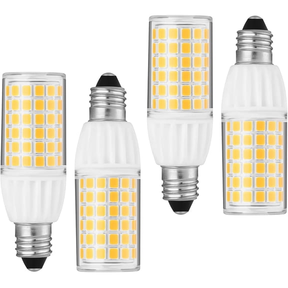5W JD T4 LED Bulb Dimmable Mini Candelabra - E11 Base 50 Watt Equivalence UL Certification for Kitchen Ceilings, Ceiling Fans (4Pack, Warm White)