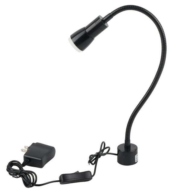 5W LED Sewing Machine Light Flexible Gooseneck Work Lamp with Base for LatheUS Plug 110