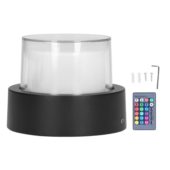 5W RGB Round Wall Light AC85-265V Waterproof LED Acrylic Lamp with Remote Control for Stairs & Bathrooms