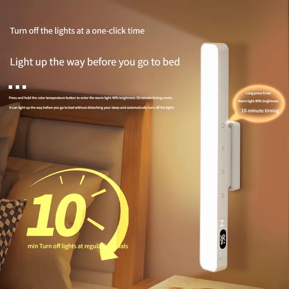 5W Rechargeable Stick On Lights, Under Cabinet Lighting for Kitchen, 2500mAh Battery Operated Mirror Lights for Wardrobe, Closet, Makeup Vanity & Bedroom