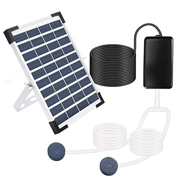 5W Solar Air Pump Kit 3 Working Modes Pond Aerator Bubble Oxygenator Aquaponics Fish Tank Koi Pond Aquarium Aquaculture Hydroponics Bubbleponics$$Garden & Patio
