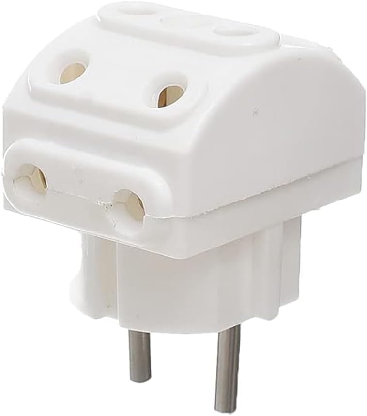 5Way 2 Pin MultiPlug Socket White Safe Easy Operation Electrical ...