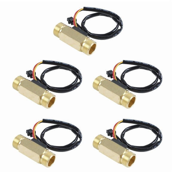 5X 1/2PT Water Flow Sensor Switch Control Meter Flowmeter 1.5-30L/Min