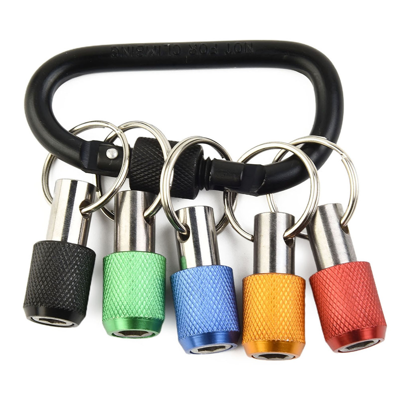 5X 1/4Inch Hex Shank Quick Release Keychain Screwdriver Bit Holder Bit Bits Set