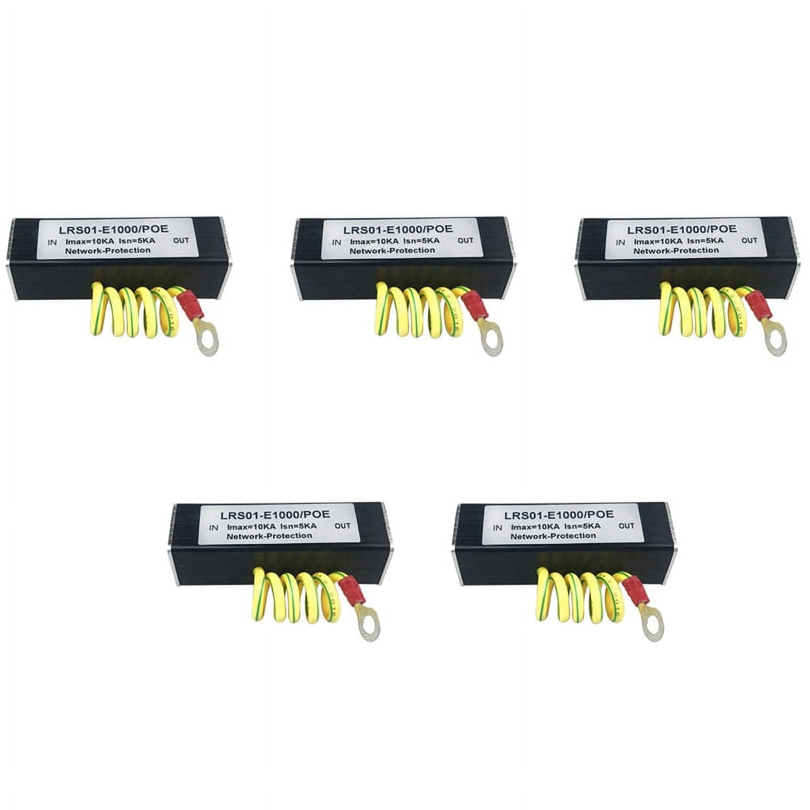 5X 100/1000M POE IP Camera Network RJ45 & POE Surge Protector Protection Device Arrester SPD 1000M