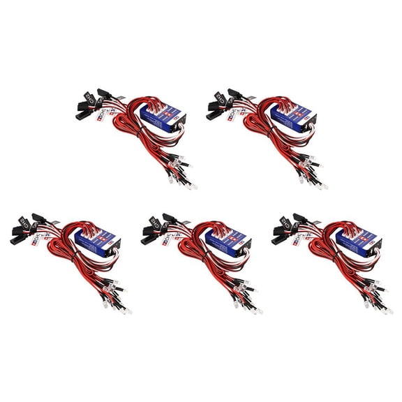 5X 12 LED Lighting Kit Steering Brake Simulation Flash Light for 1/10 Scale Models RC Car Yokomo AXIAL