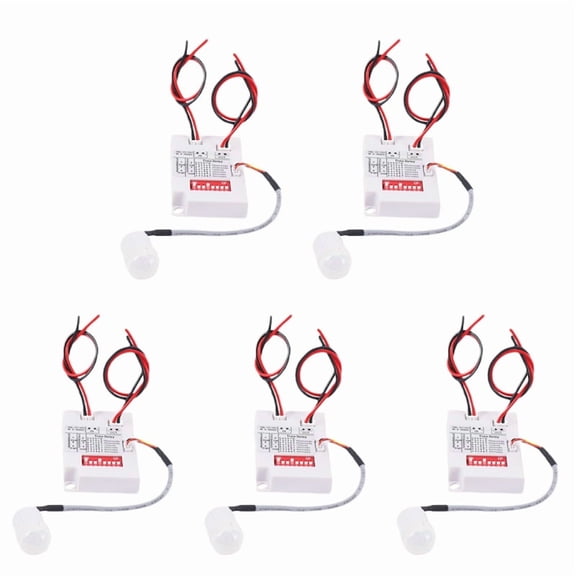5X 12V 24V PIR Motion Sensor Switch IR Infrared Human Induction Time Delay Relay Switch Corridor LED Light Timer Switch