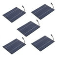 thumbnail image 1 of 5X 12V 5.2W Mini Solar Panel Polycrystalline Solar Cells Silicon Epoxy Solar DIY Module System Battery Charger + Output, 1 of 8
