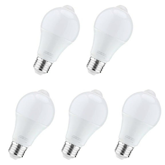 5X 12W Motion Sensor Light Bulb,Outdoor/Indoor Movement Activated Security LED Bulb,1000LM,E26/B22,3500K Warm White