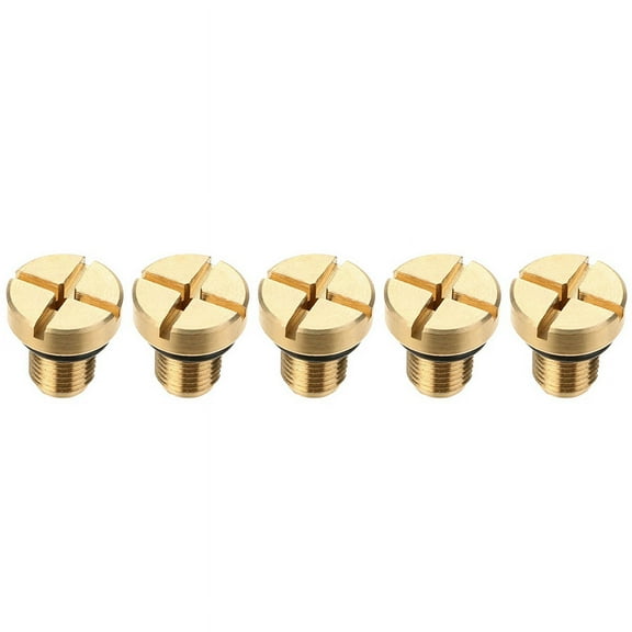 5X 17111712788 Radiator Overflow Coolant Expansion Tank Bleeder Screw Gold for E36 E39 E46 Etc.