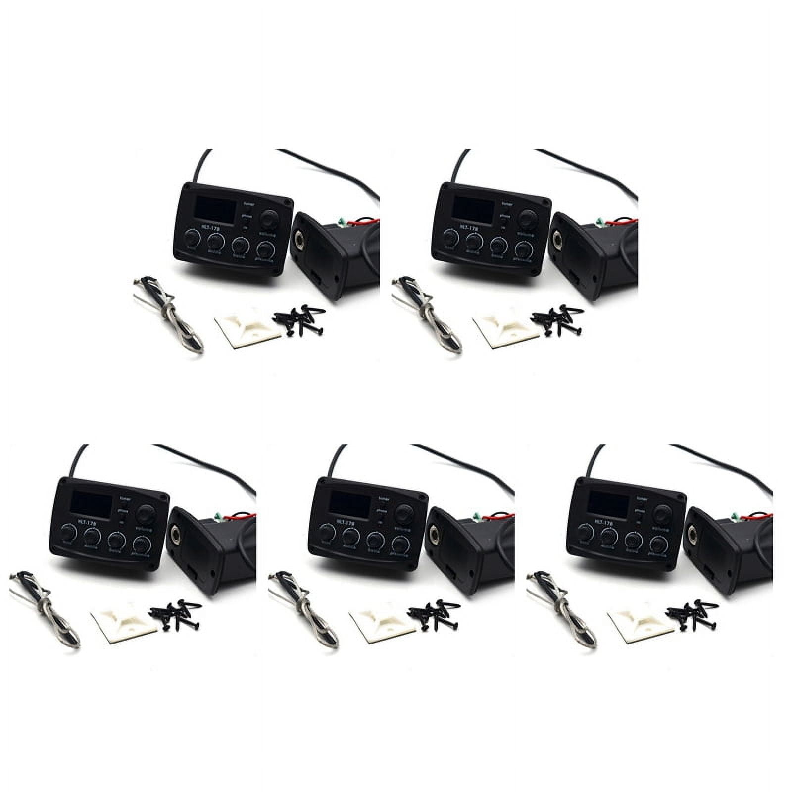 5X -17B Acoustic Guitar EQ Preamp with Digital Procedding Tuner 3 Band EQ Equalizer with Tuner Guitar Pickup