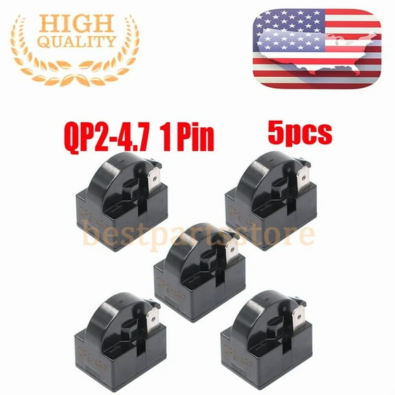 5X 1Pin Qp2-4R7 Start Relay 4.7Ohm For Qp2-4.7 Qp2-4.7G Refrigerator Ptc Starter