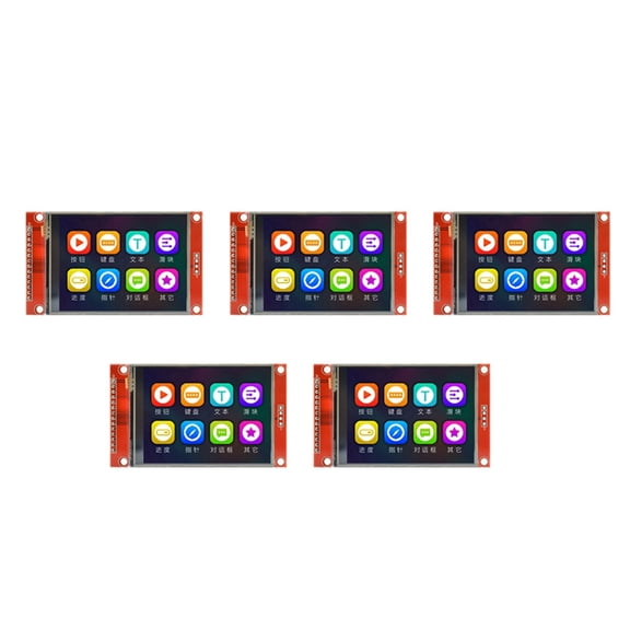 5X 2.8 Inch 240X320 SPI TFT LCD Display Module SPI Serial Port 51 Drive ILI9341V LCD Serial Port STM32 Drive Display,5 x 2.8 inch SPI TFT LCD Display Module,red