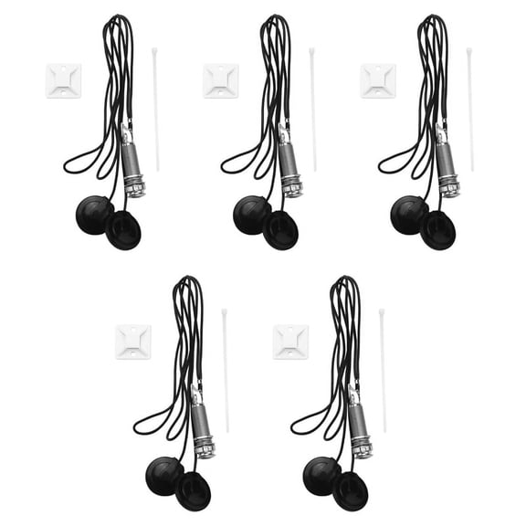 5X 21-INCHES Wire Length 1/4 Inch Output Jack 2 in 1 Piezo Pickup Disc Transducer for Guitar Violin Ukulele(with Cover),5 * pickup 5 * glue block 5 * Cable tie,black