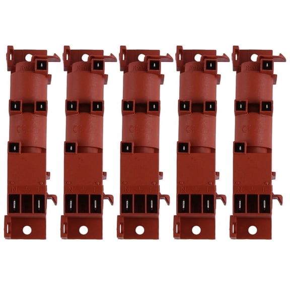 5X 220-240V Gas Stove Ac Pulse Igniter with Four Terminal Connections Safe Tool,5 x Oven ignition accessories,Red-brown