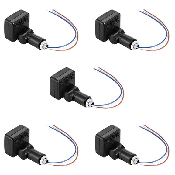 5X 220V Mini Human Body Infrared Sensor Infrared Body Sensor Switch LED Flood Light PIR Motion Sensor Adjustable Black,5 x sensory switch 5 x English manual,Black