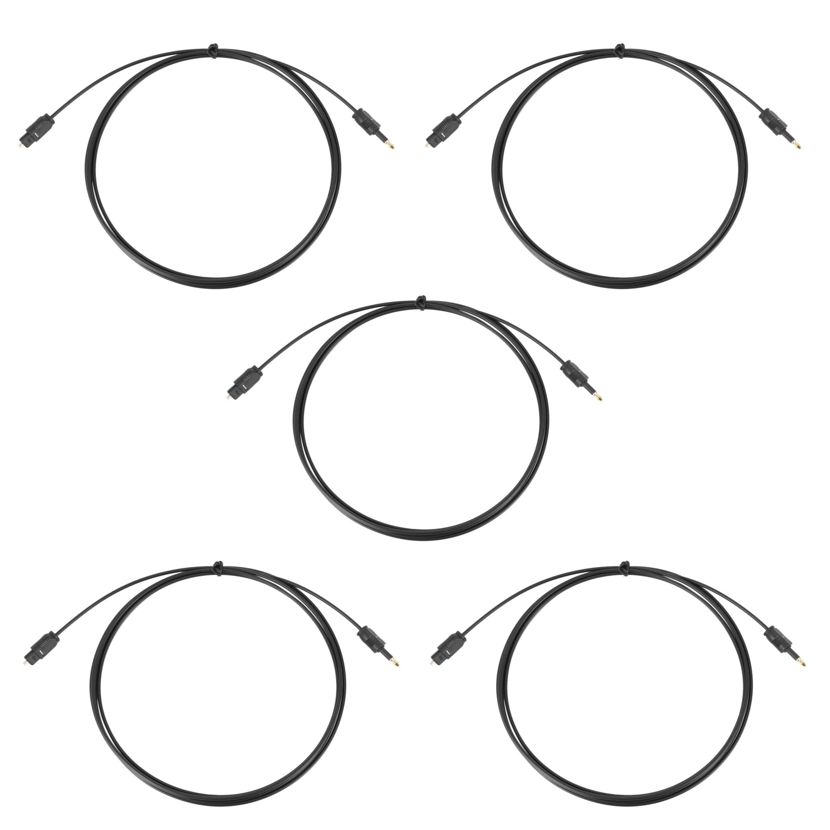 5X 2M Mini 3.5mm Plug Digital Optical Audio Cable SPDIF Optical Fiber