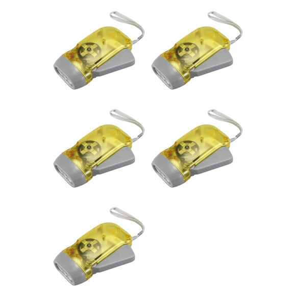 5X 3 LED Dynamo Wind Up Flashlight Hand Crank Camping