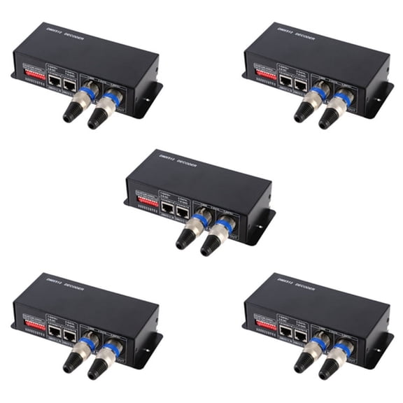 5X 3CH DC12-24V RGBW 512 Decoder LED Controller RGB LED DMX512 Decoder, DMX512-3CH