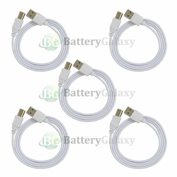 5X 3Ft Usb2.0 A Male To B Male Printer Scanner Cable Cord Hot! (U2A1-B1-03Wht)