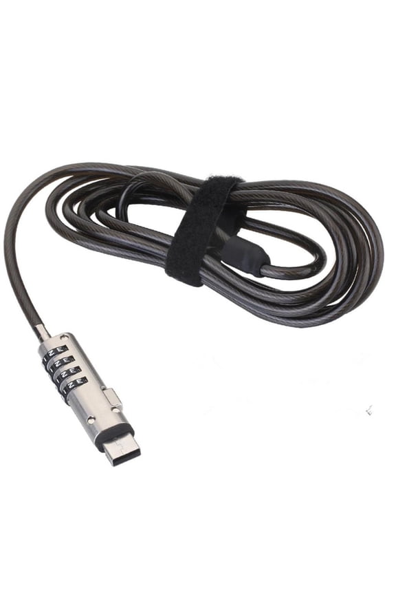 5X 4 Digital Universal Lock USB Laptop Security Cable Lock for Computer,5 x Laptop lock,Silver