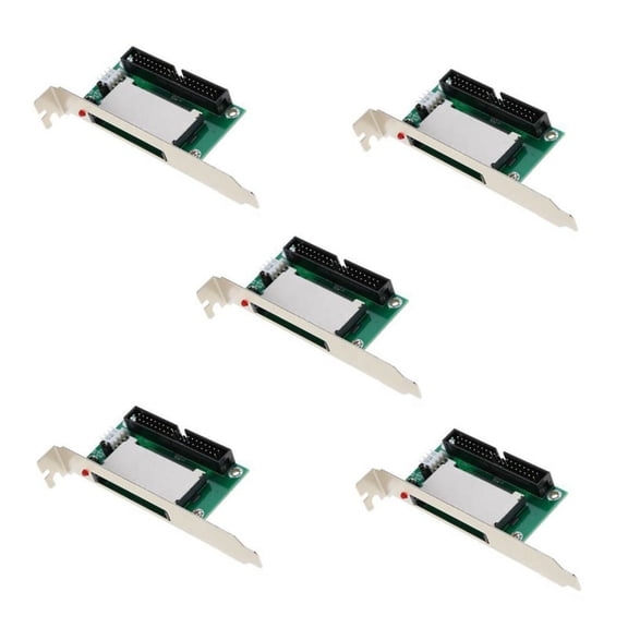 5X 40-Pin Compact Flash Card to 3.5 Ide Converter Adapter Pci Bracket Back Panel,5 x to IDE Adapter with Back Panel