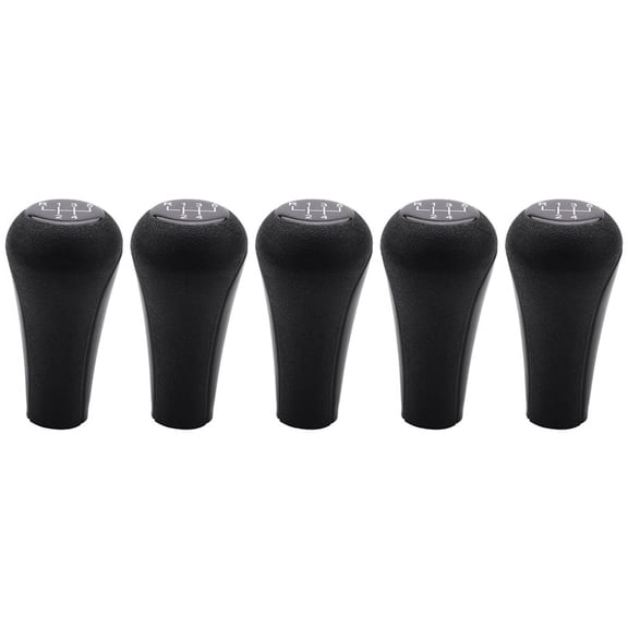 5X 5 Speed Manual Plastic Gear Shift Knob 12mm Stick Hole (Black) for Series 1 to 7 X5 E30 E36 E46 E39 E34 Z3