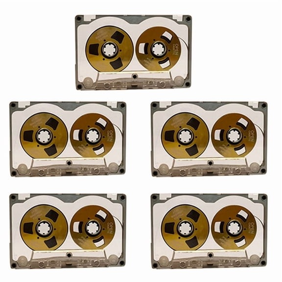 5X 55 Minute Blank Tape Disk Double-Sided Metal Small Open Disk Blank Cassette Tape Tape Disk, E,5Box x Blank Tape Disk
